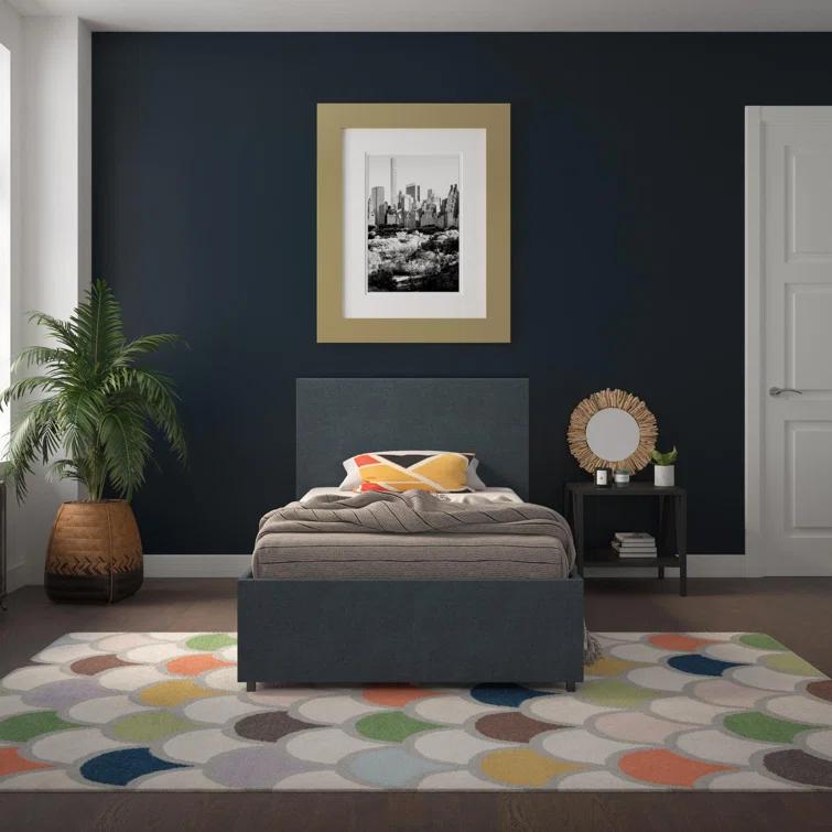 Novogratz Kelly Upholstered Unfinished Platform Storage Bed