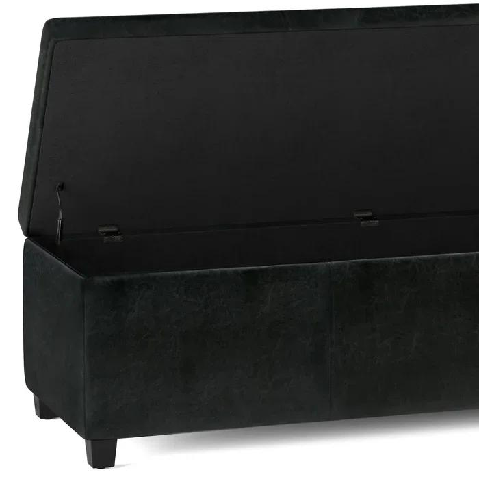 Simpli Home Avalon Extra Large Storage Ottoman Bench,Assembled
