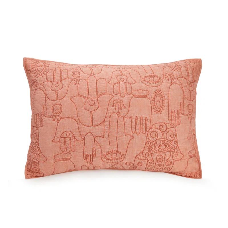 Jungalow Hamsa Solid Embroidered 3-Piece Quilt Set