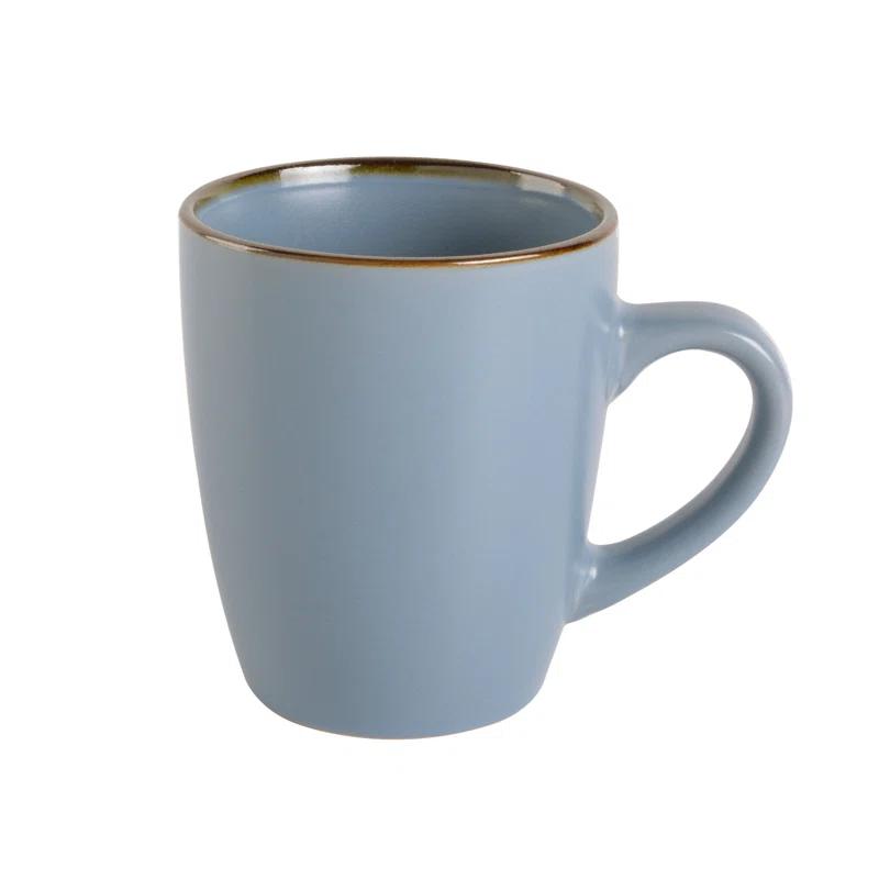 Gibson Gibson Home Rockaway Gold 16-Piece Dinnerware Set - Matte Blue