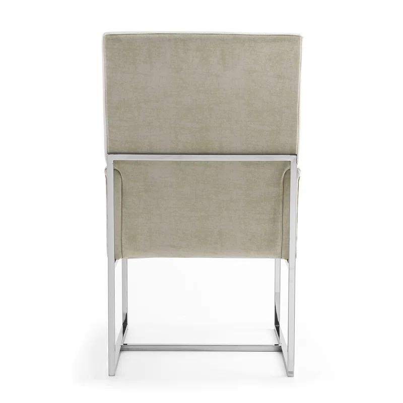 Orren Ellis Bejarano 18.9'' H Velvet Upholstered Metal Armchair