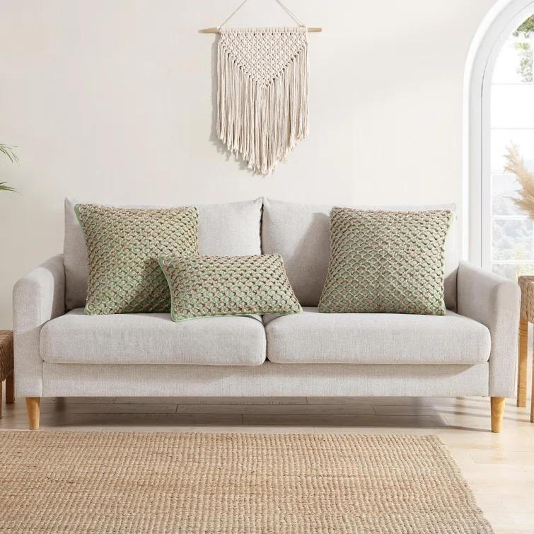 Boho Living Boho Living Jada Decorative Pillow Collection Living Cotton Blend Square Throw Pillow Cover (Set of 2)