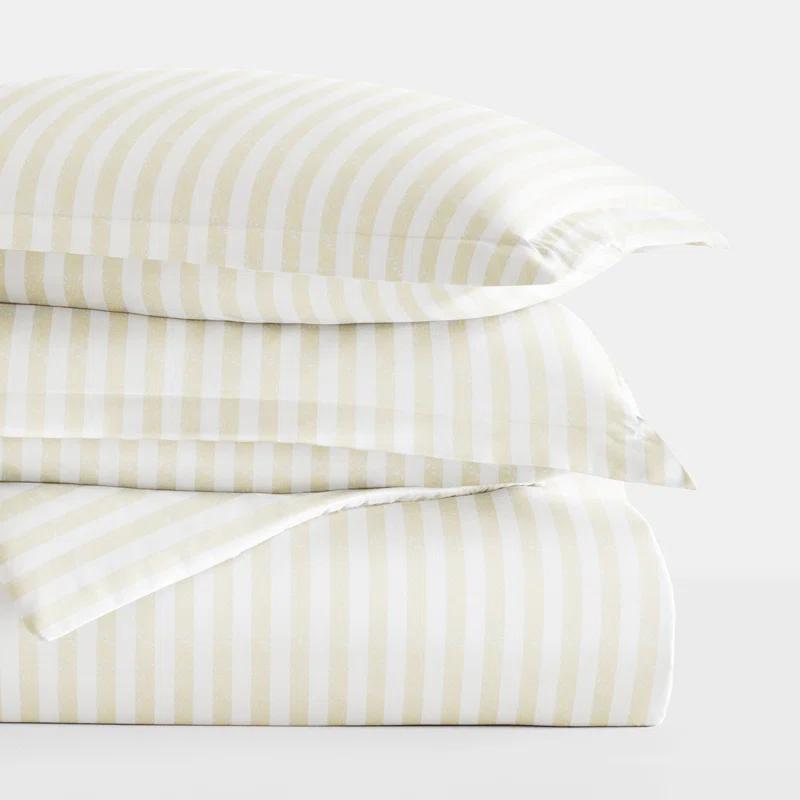 IEnjoy Home Becky Cameron Puffed Rugged Stripe Duvet Cover Set