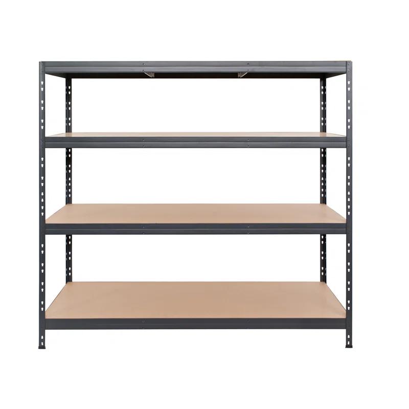 AR SHELVING AR Shelving Heavy Duty 4-Tier Powder-Coated Steel Garage Storage Shelving Unit in Matte Dark Gray, HDF Racks (59.4 in. W x 71 in. H x 24 in. D)