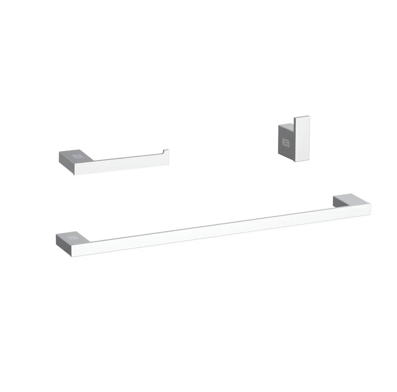 Elegant Lighting HWB-13S3HPCH Sofia 3 - Piece Bathroom Hardware Set