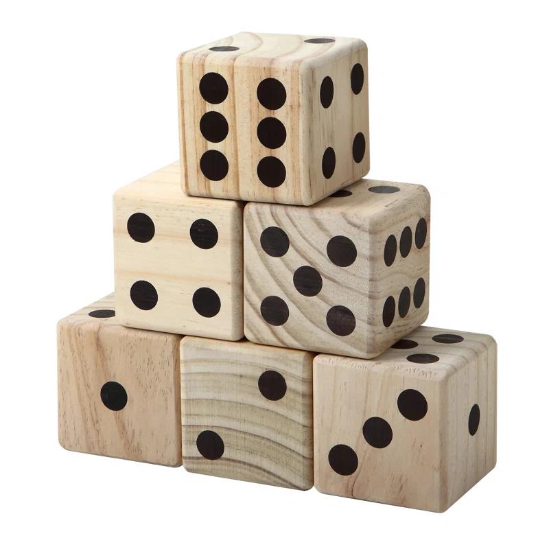 Oversized Wooden Yard Dice