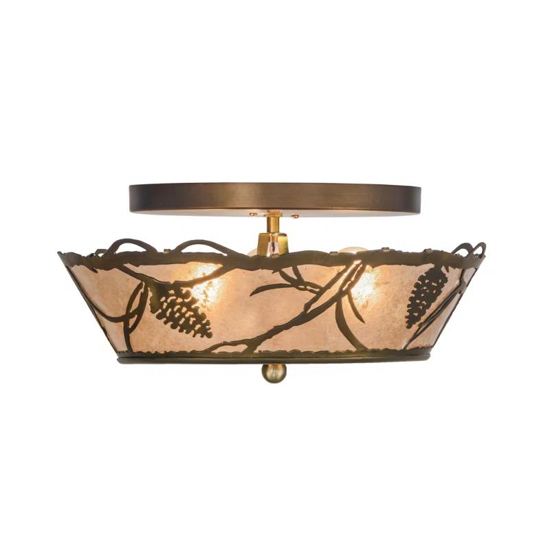 Meyda Lighting Mica Semi Flush Mount