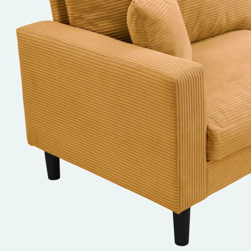 74" High Resilience Three Seater Sofa, Wooden Frame 3 Seat Sofa, Comfy ,   Modern Upholstered Sofa, Living Room Bedroom Apartment