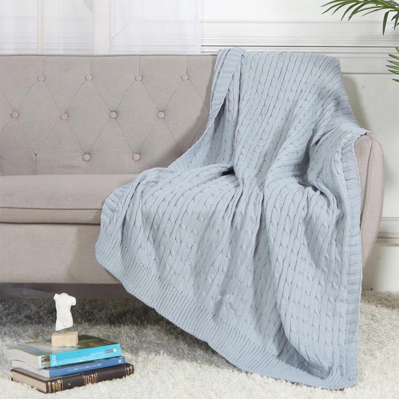 Legacy Decor Knitted Throw Blanket