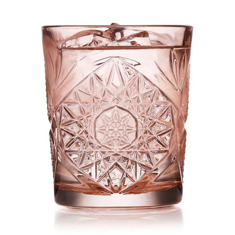 Libbey Hobstar Rose Double Old Fashioned Glasses, 12-Ounce (Set of 4)
