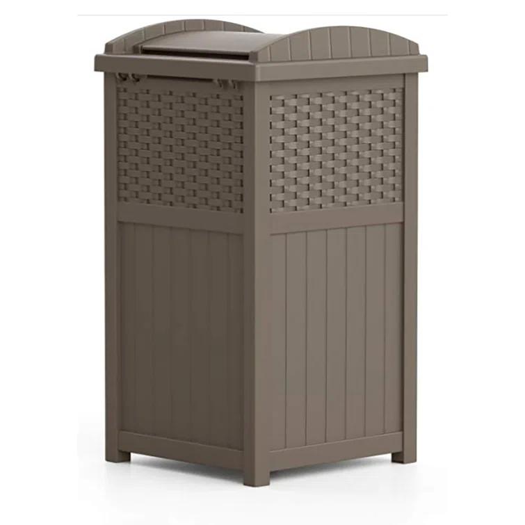 Suncast Suncast 33 Gallon Manual Lift Trash Hideaway Container