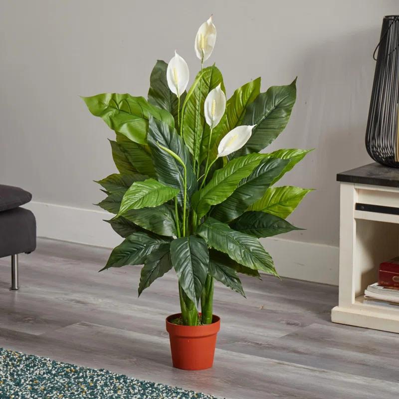 Primrue Spathiphyllum Artificial Plant (Real Touch) | Wayfair