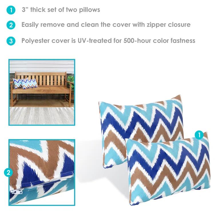SunnyDaze Decor Indoor/Outdoor Throw Pillow (Set of 2)