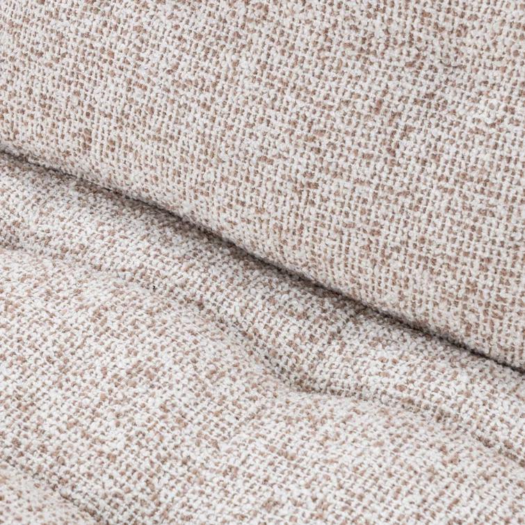 Classic Home Ember 103" Upholstered Fabric Sofa In Cream White