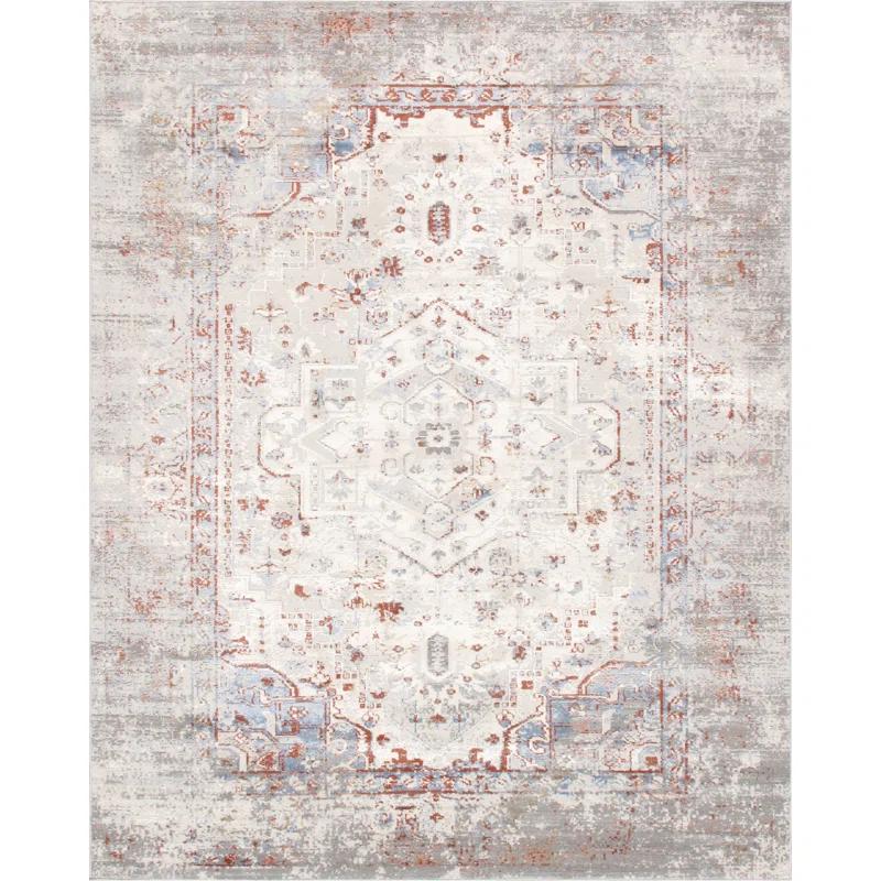Efes Oriental Gray/Beige/Brown Area Rug