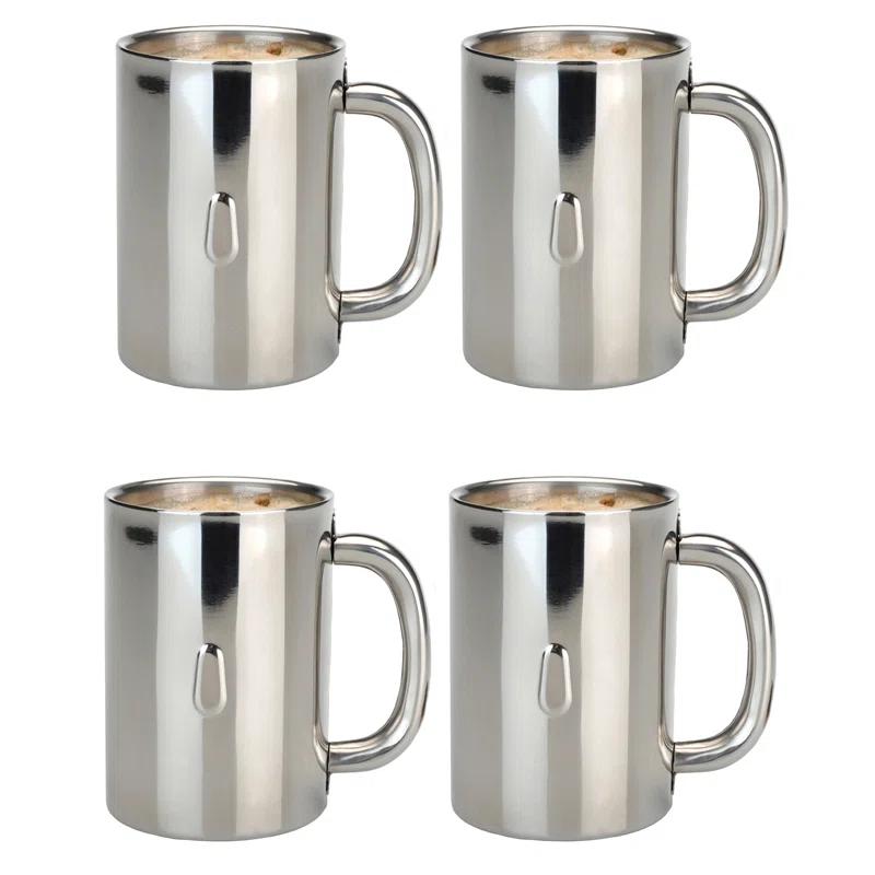 BergHOFF BergHOFF Straight 4Pc 18/10 Stainless Steel Coffee Mug Set (Set of 4)