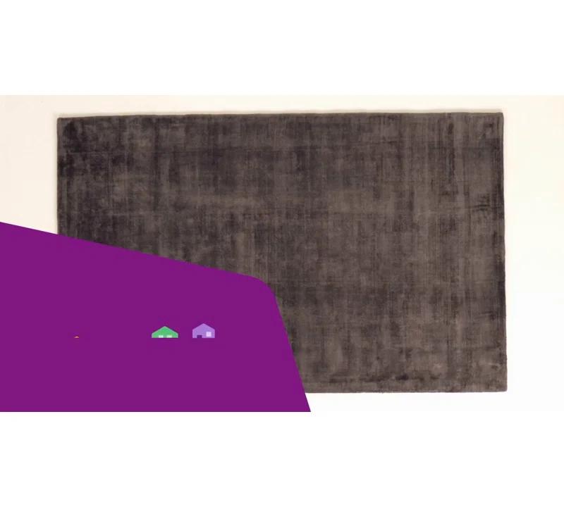 Cameron Hand-Woven Charcoal Wool and Viscose Area Rug