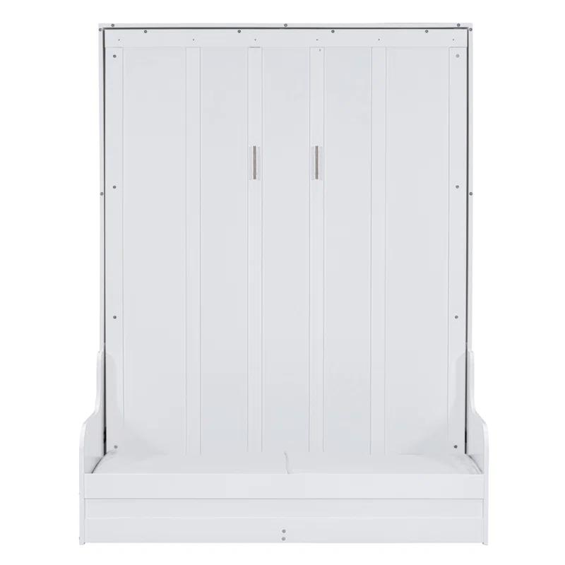 GZMWON Queen Size Murphy Bed Wall Bed With Cushion,White