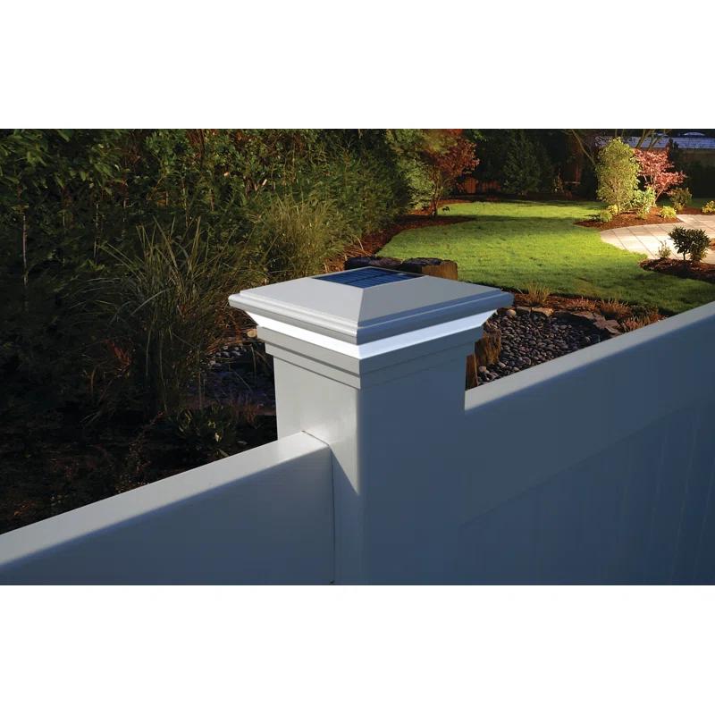 Barrette Outdoor Living 5 in. W x 5 in. D Contemporary Solar Post Top White
