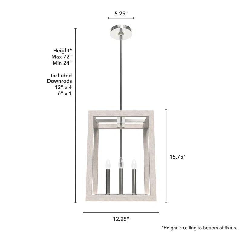 Hunter Fan Squire Manor 4 - Light Square 12 inch Pendant