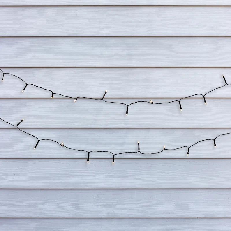 LumaBase Solar Powered Mini String Lights with 50 Soft White Bulbs