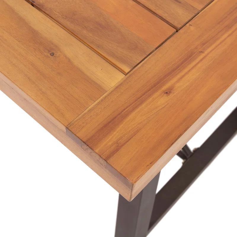 17 Stories 3-Piece Acacia Wood Outdoor Dining Set