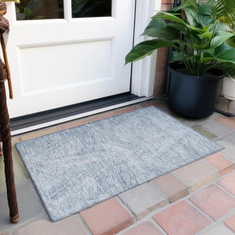 Chayden ACN991 1'8" x 2'6" Machine Washable Gray Indoor/Outdoor Area Rug