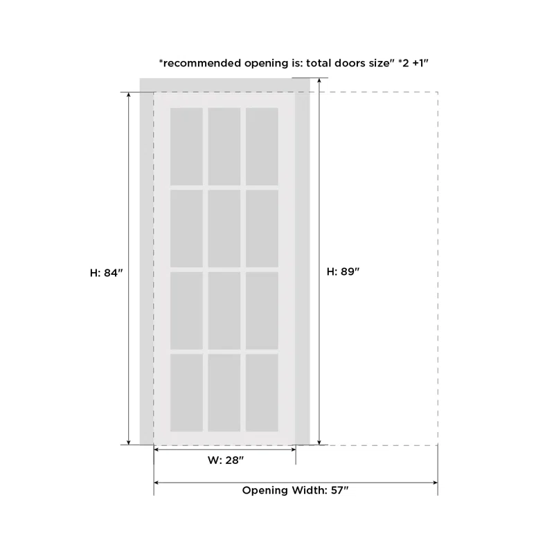 SARTODOORS Quadro Paneled Sliding Closet Door