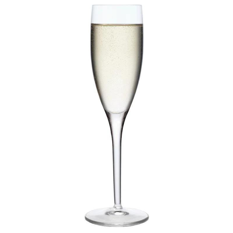 Luigi Bormioli Michelangelo 7 oz. Glass Flute (Set of 4)