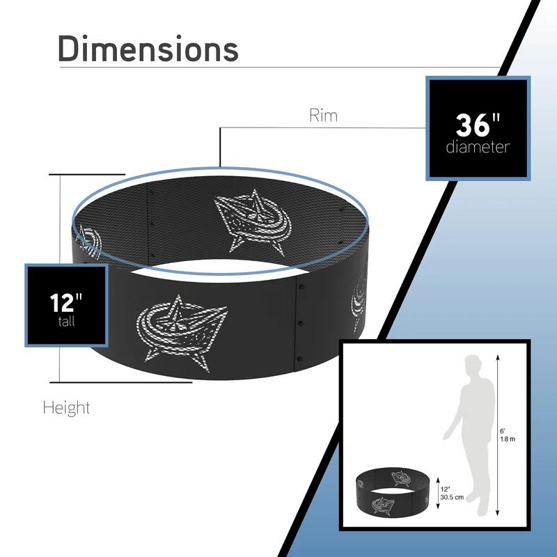 Blue Sky Outdoor Living NHL Steel Wood Burning Fire Ring