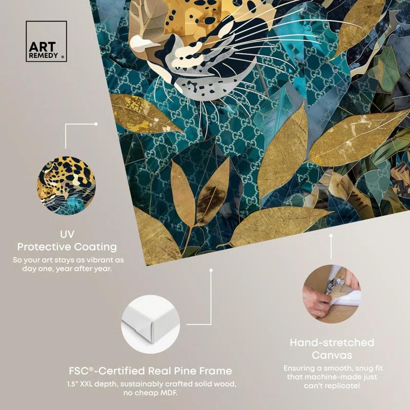Art Remedy Enter Cheetah Canvas Miami Inspired Art Prints by Art Remedy