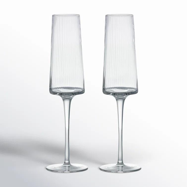 Zoya 8.5oz. Champagne Glass Stemware Set (Set of 2)