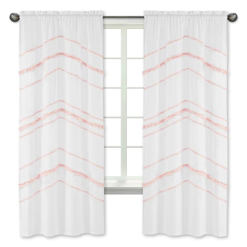 Sweet Jojo Designs Boho Fringe Semi-Sheer Rod Pocket Curtain Panels (Set of 2) by Sweet Jojo Designs (Set of 2)