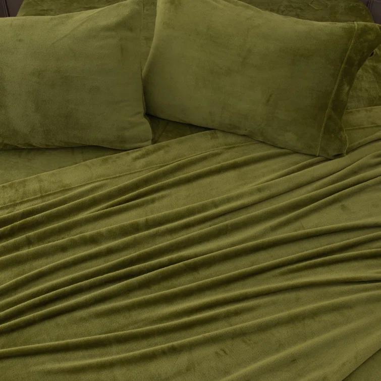 FreshFolds Ultra Soft Micro Plush Velvet Solid Sheet Sets & Reviews | Wayfair