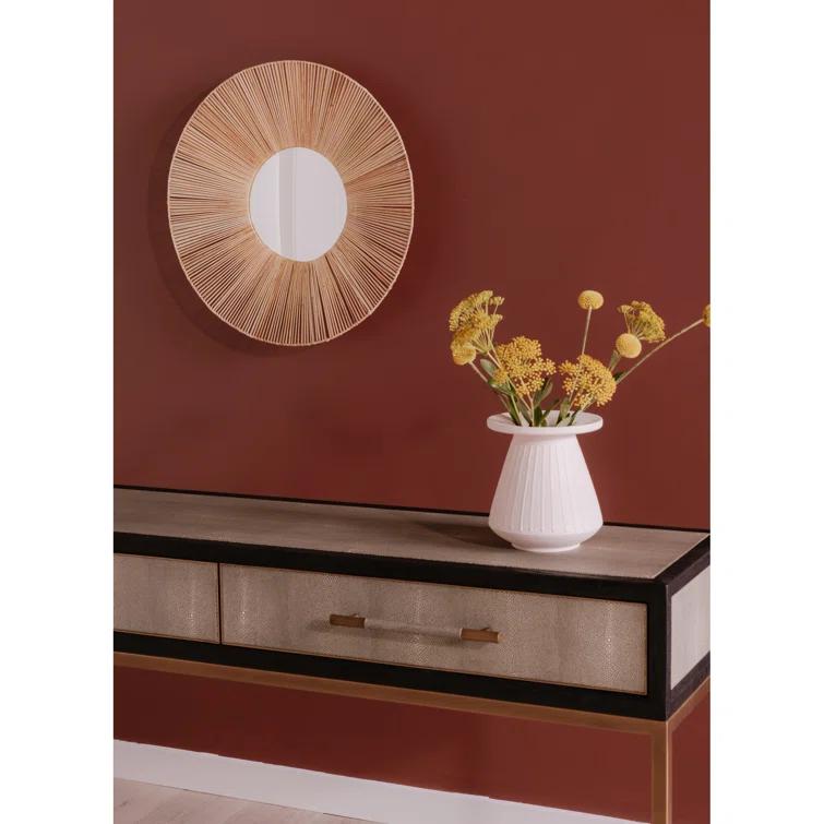 Contemporary Meera 59" Gray and Gold Console Table with Storage