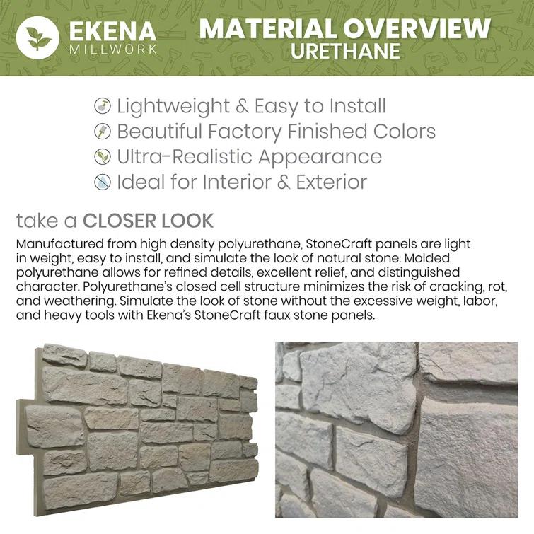 Ekena Millwork EverStone Cobblestone Faux Stone Panel
