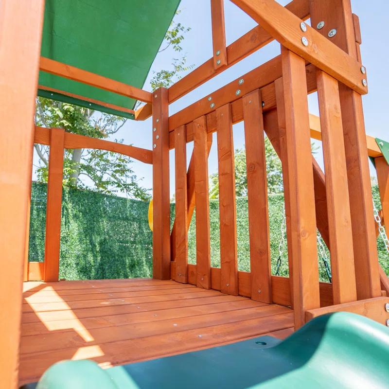 Sportspower Sherwood Wooden Swing Set with Lifetime Warranty on 8' Double Wall Slide