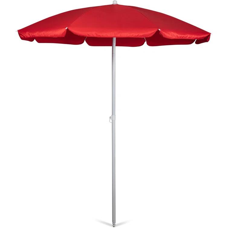 Arlmont & Co. Edwin 5.5 ft Outdoor Canopy Sunshade Beach Umbrella and Small Patio Umbrella