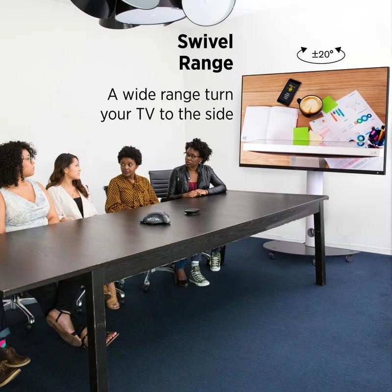 Promounts ProMounts Premium Rolling TV Stand with Swivel for 32"-72" Screens Holds up to 88 Lbs