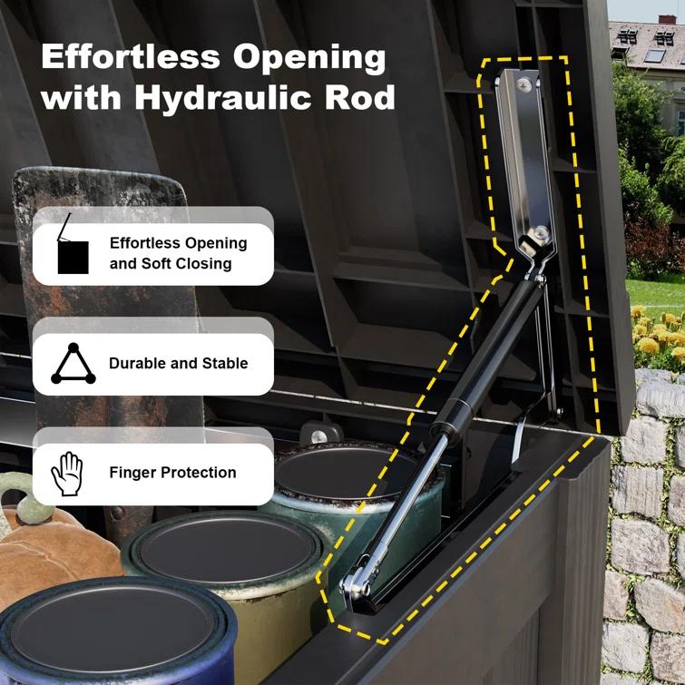 Emperic Design 150-Gal Water Resistant Resin Lockable Deck Box