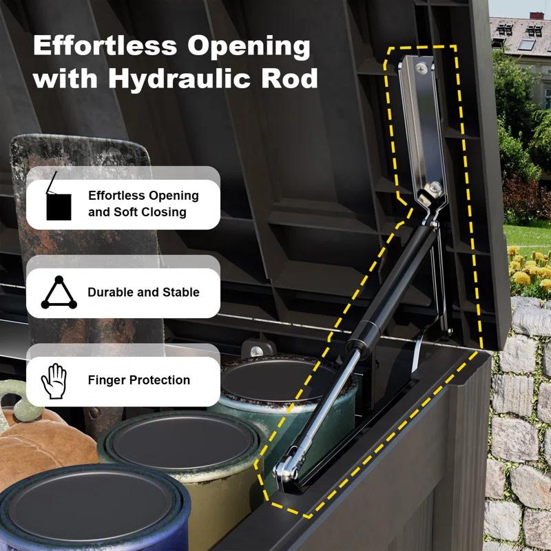 Emperic Design 150-Gal Water Resistant Resin Lockable Deck Box