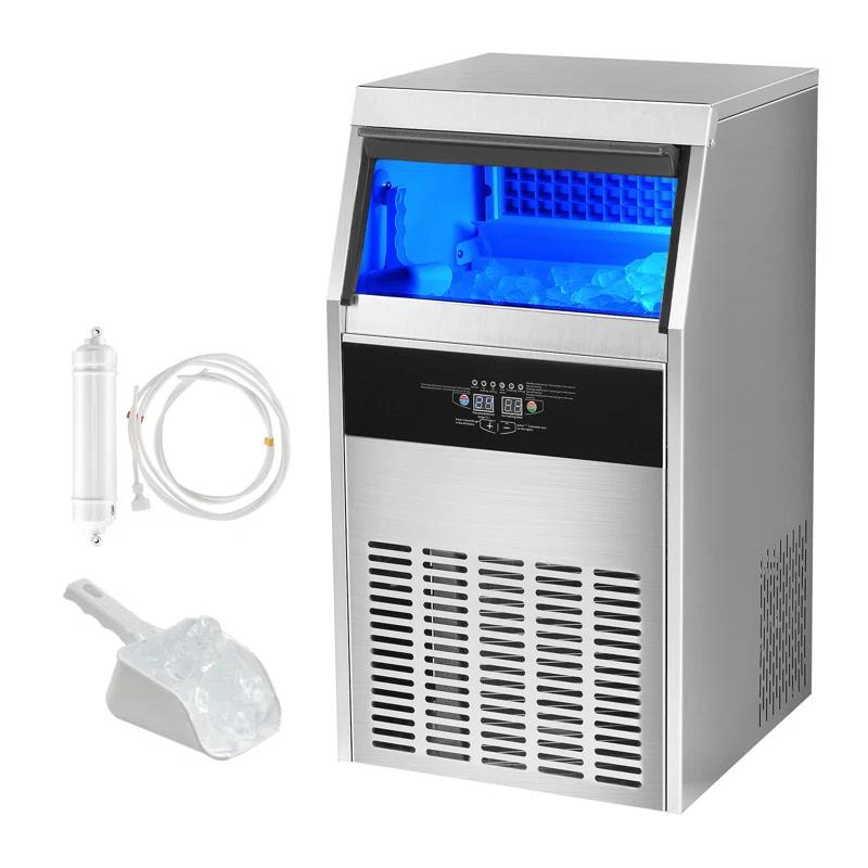 VEVOR VEVOR 100 Lb. Daily Production Cube Clear Ice Freestanding Ice Maker