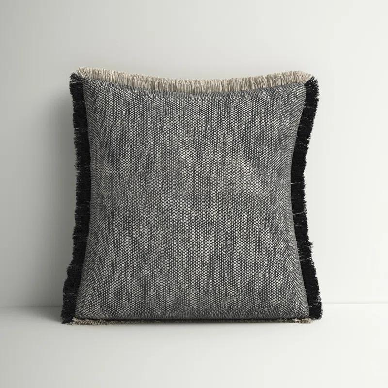Rajani Home Jessei Fringed Cotton Throw Pillow