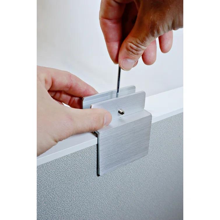 OBEX Acrylic Cubicle Mounted Privacy Panel with Small Brackets