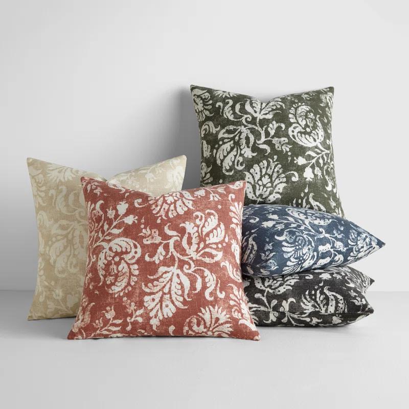 Cotton Throw Square Pillow Cover & Insert