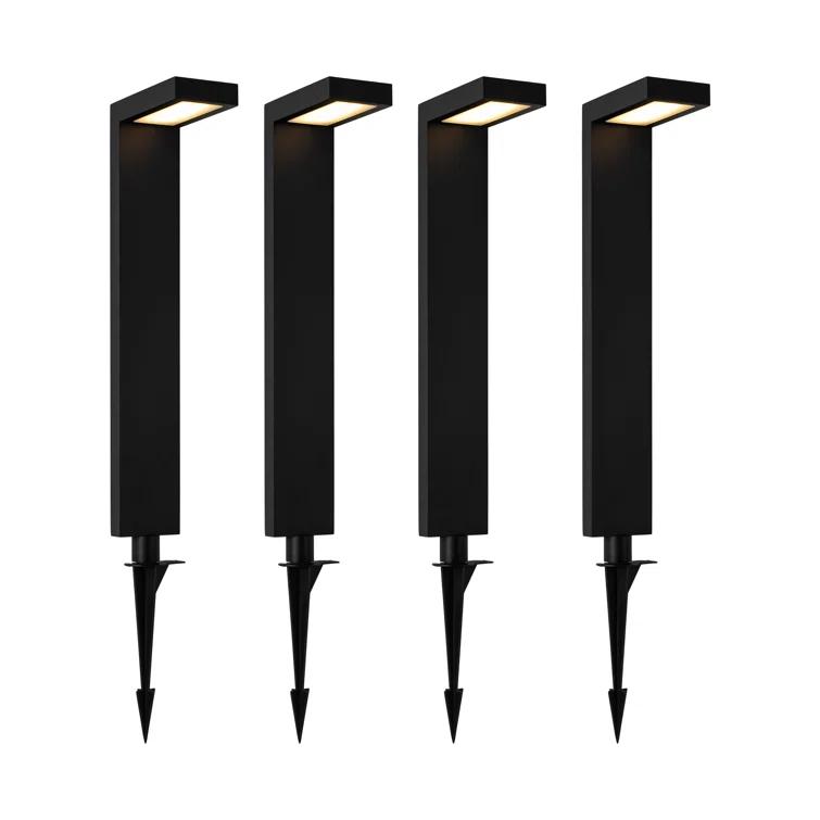 C Cattleya Low Voltage Black Aluminum Led Outdoor Landscape Path Lights (4-pack) (Set of 4)