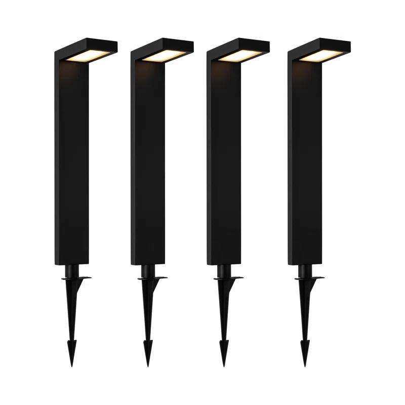 C Cattleya Low Voltage Black Aluminum Led Outdoor Landscape Path Lights (4-pack) (Set of 4)