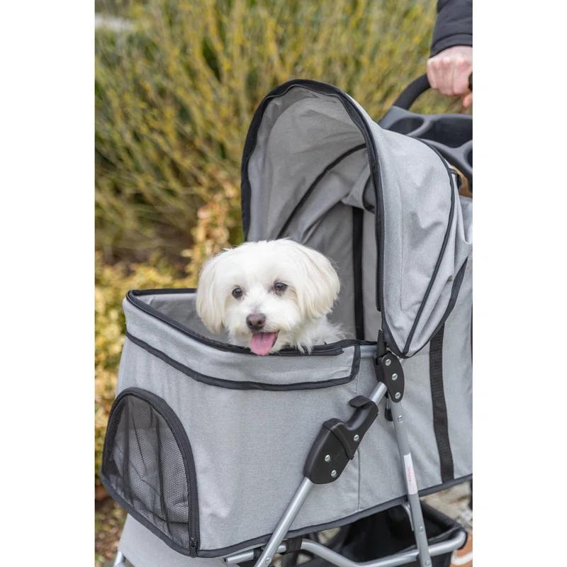TRIXIE TRIXIE Dog Stroller for Small Dogs and Cats, Lightweight and Compact Pet Stroller