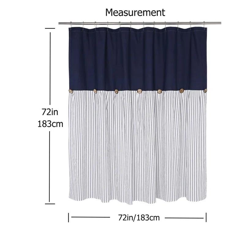 Gracie Oaks Daeb Cotton Blend Shower Curtain