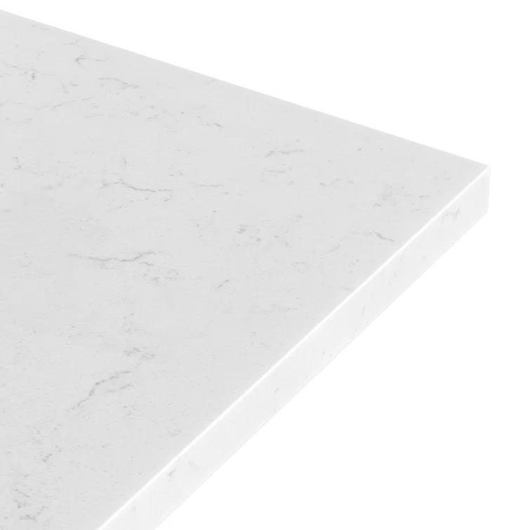 Wildon Home® Tidworth 42'' Solid Wood Single Bathroom Vanity with 1.5'' Carrara Quartz Top, Rectangular Sink